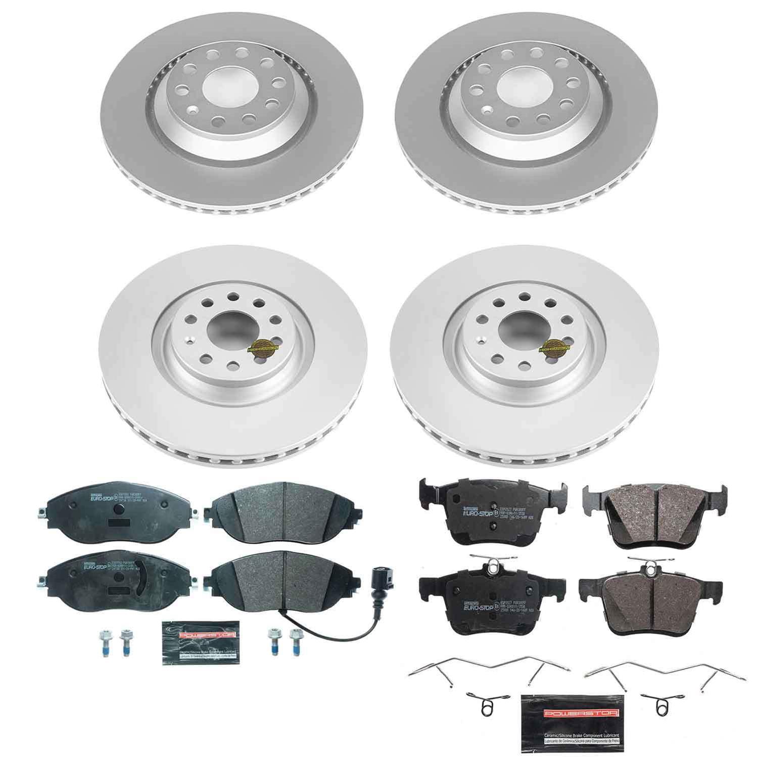 Power Stop 2019 Audi A3 Quattro Front & Rear Euro-Stop Brake Kit (1x psbESK7084, 1x psbESK7175) thumbnail 7
