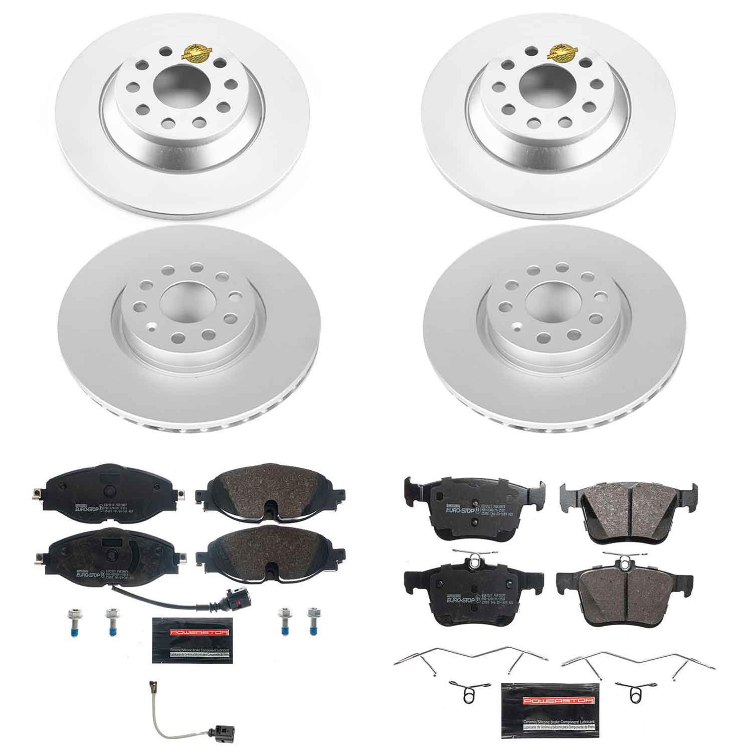 Power Stop 16-20 Audi TT Quattro Front & Rear Euro-Stop Brake Kit (1x psbESK7082, 1x psbESK7176) thumbnail 7