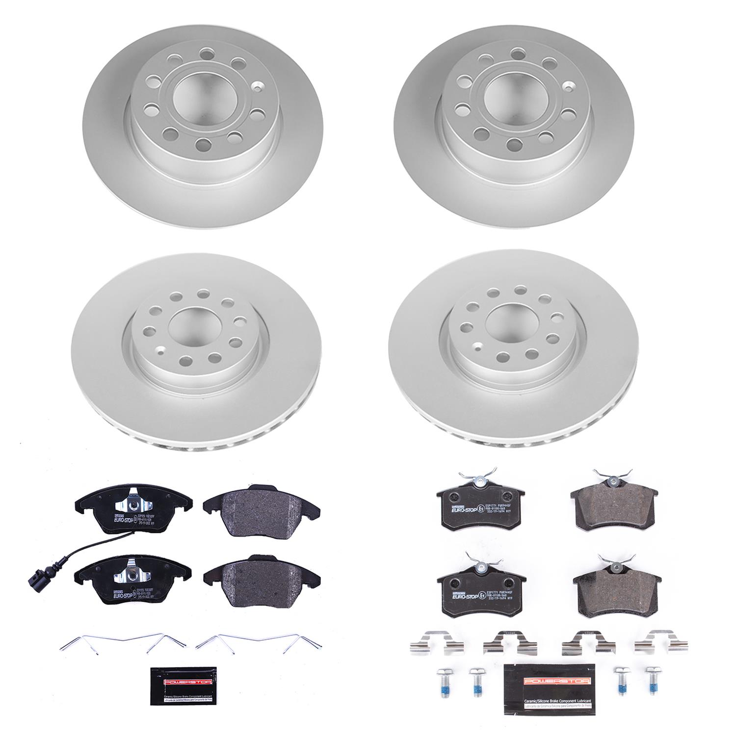 Power Stop 13-18 Volkswagen Jetta Front & Rear Euro-Stop Brake Kit (1x psbESK5671, 1x psbESK2259) thumbnail 6