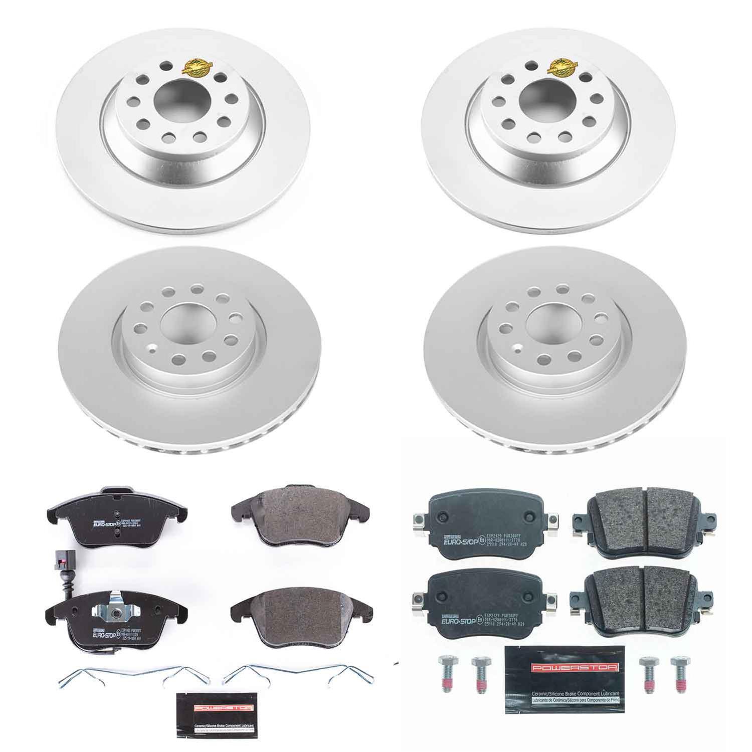 Power Stop 16-18 Audi Q3 Front & Rear Euro-Stop Brake Kit (1x psbESK2963, 1x psbESK7707) thumbnail 7