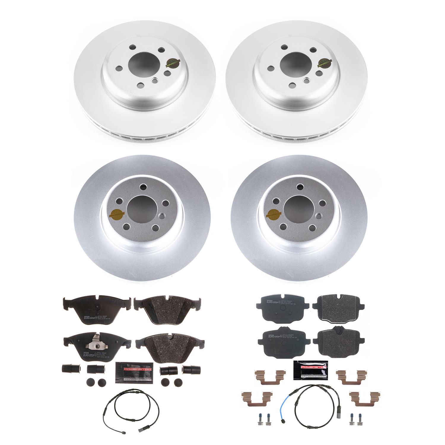 Power Stop 14-19 BMW 640i xDrive Gran Coupe Front & Rear Eurostop Brake Kit (1x psbESK6037, 1x psbESK6020) thumbnail 2