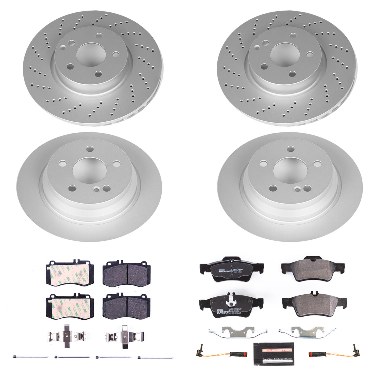Power Stop 14-16 Mercedes-Benz E250 Front & Rear Euro-Stop Brake Kit (1x psbESK5792, 1x psbESK7745) thumbnail 4