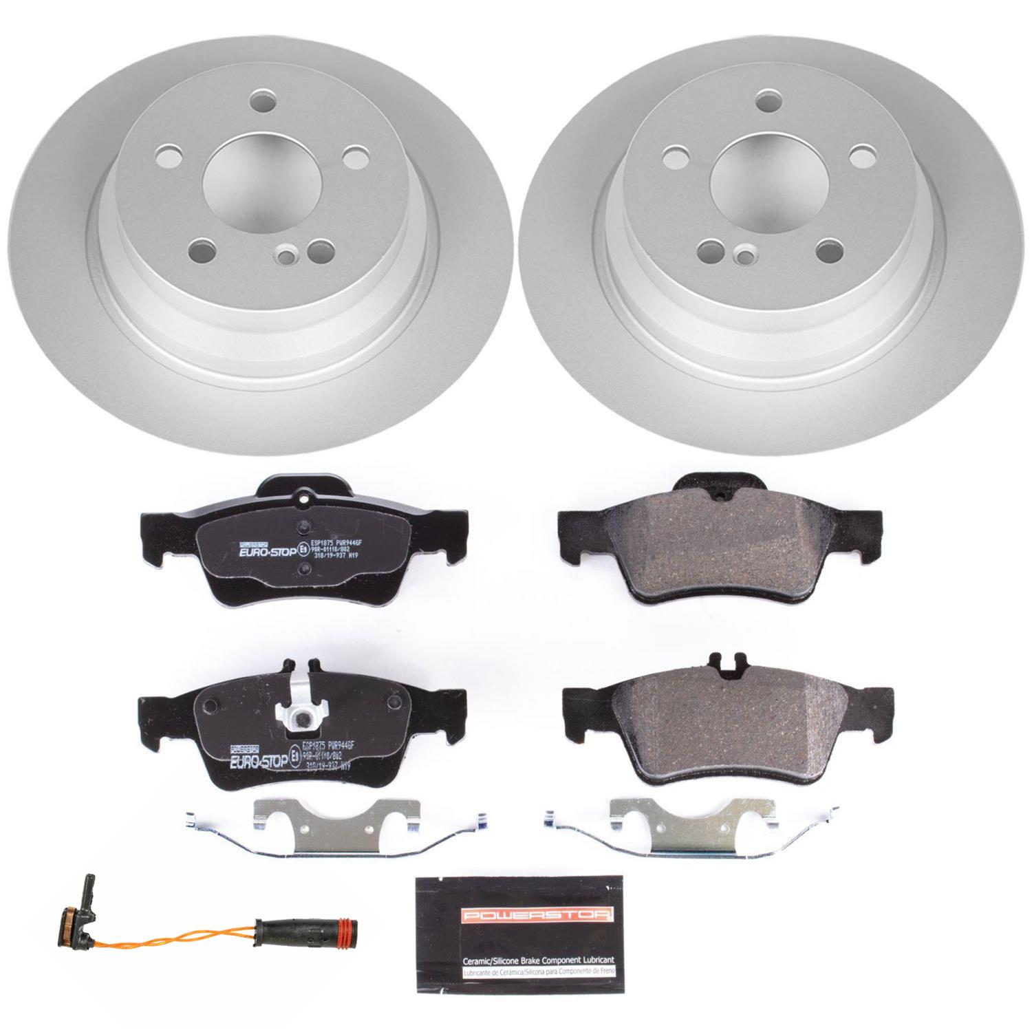 Power Stop 14-16 Mercedes-Benz E250 Front & Rear Euro-Stop Brake Kit (1x psbESK5792, 1x psbESK7745) thumbnail 5