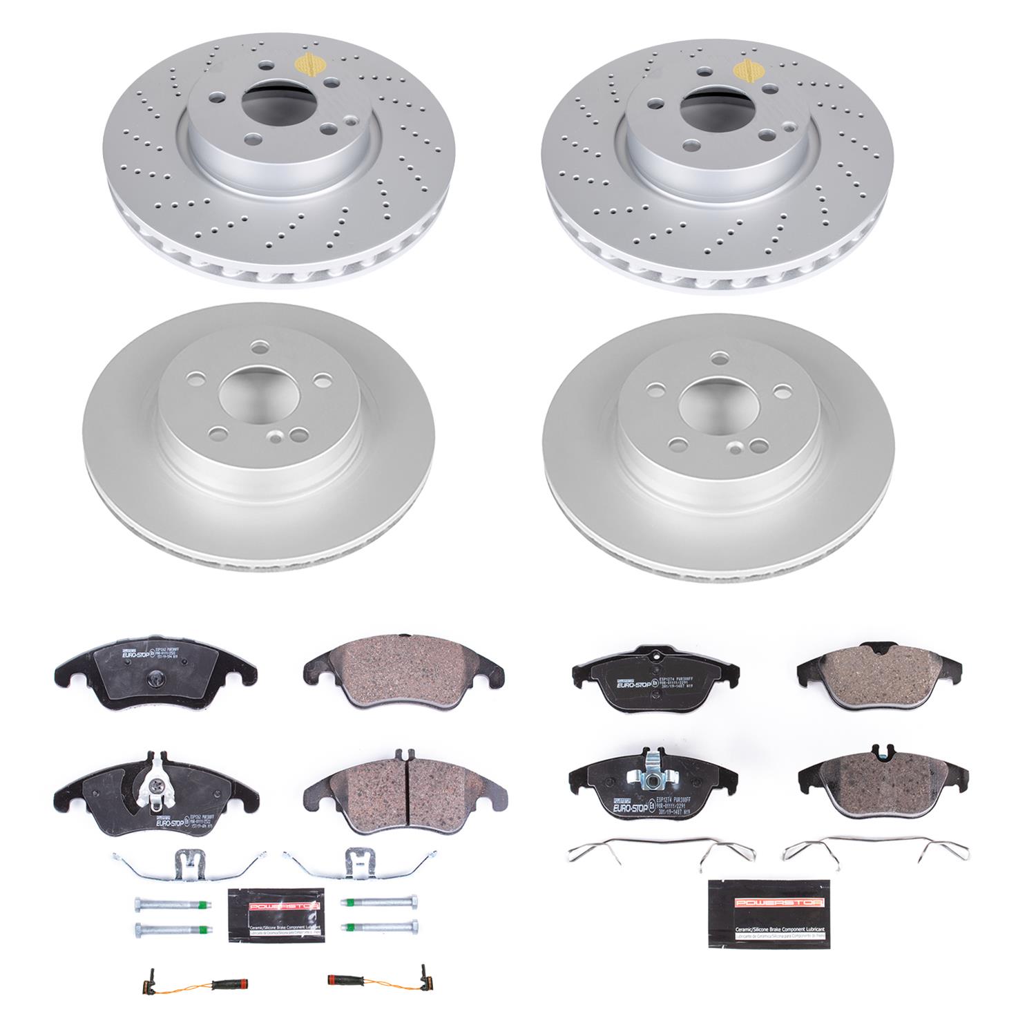 Power Stop 2014 Mercedes-Benz C300 Front & Rear Euro-Stop Brake Kit (1x psbESK5626, 1x psbESK7496) thumbnail 6