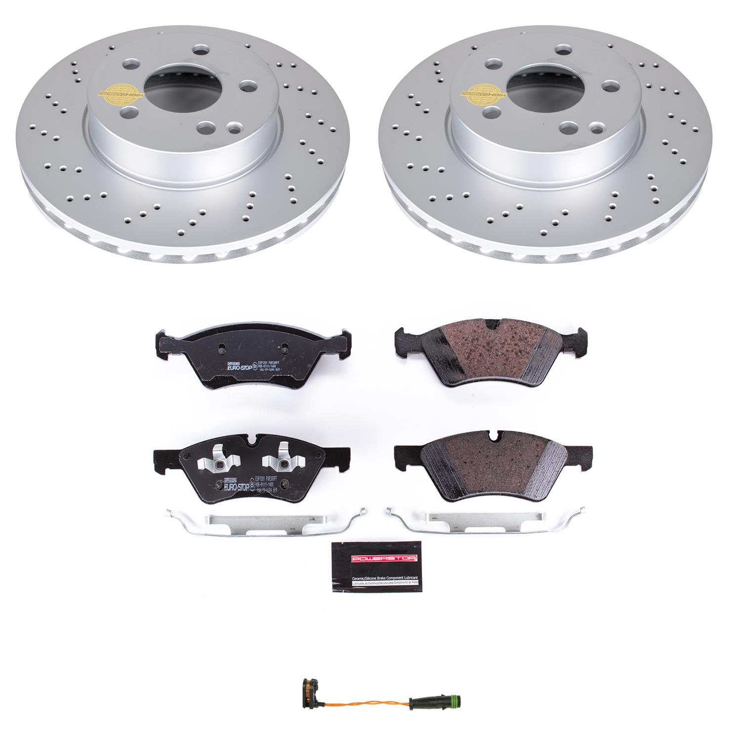 Power Stop 07-09 Mercedes-Benz E550 Front & Rear Euro-Stop Brake Kit (1x psbESK5322, 1x psbESK7767) thumbnail 9