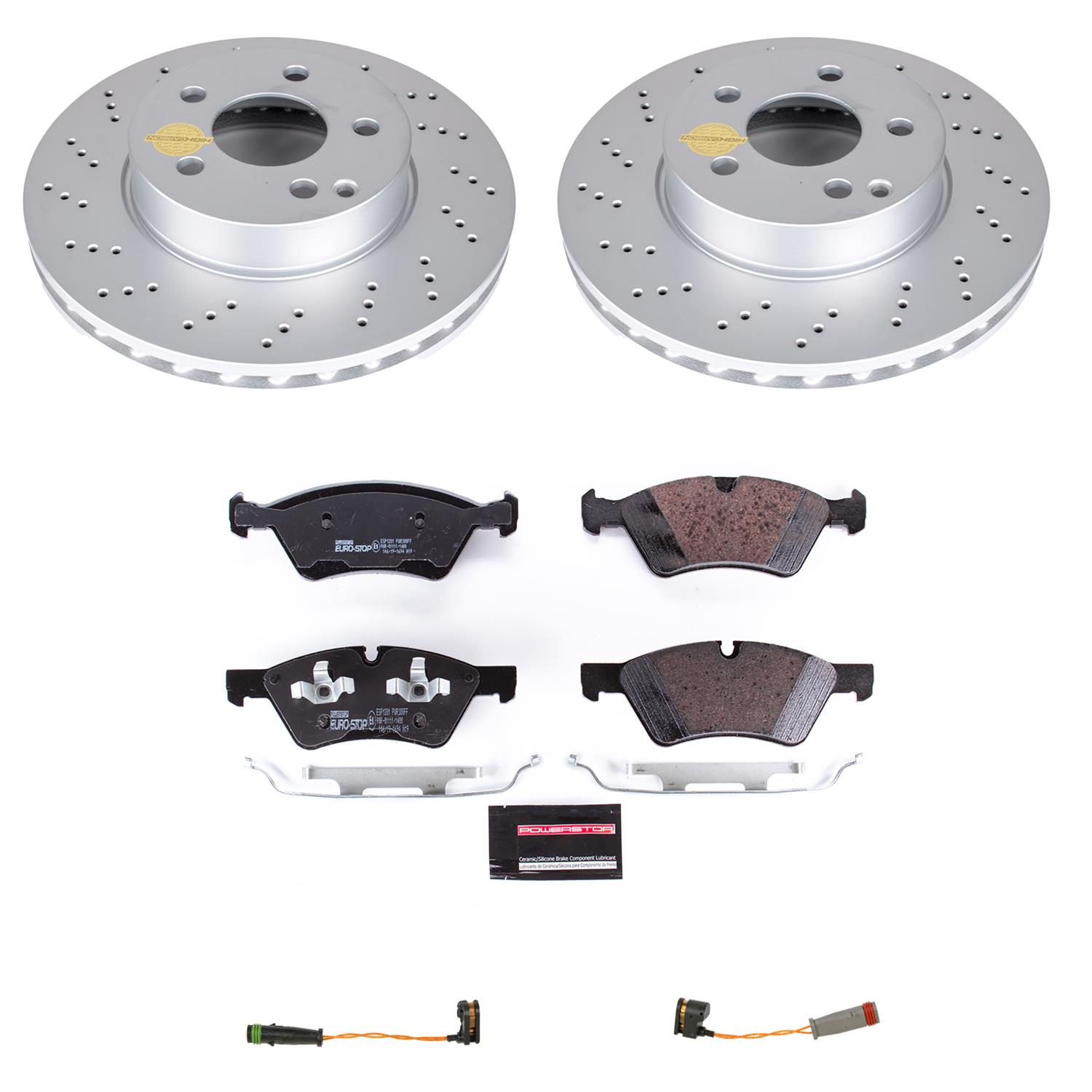 Power Stop 2006 Mercedes-Benz E500 Front & Rear Euro-Stop Brake Kit (1x psbESK5322, 1x psbESK7768) thumbnail 9
