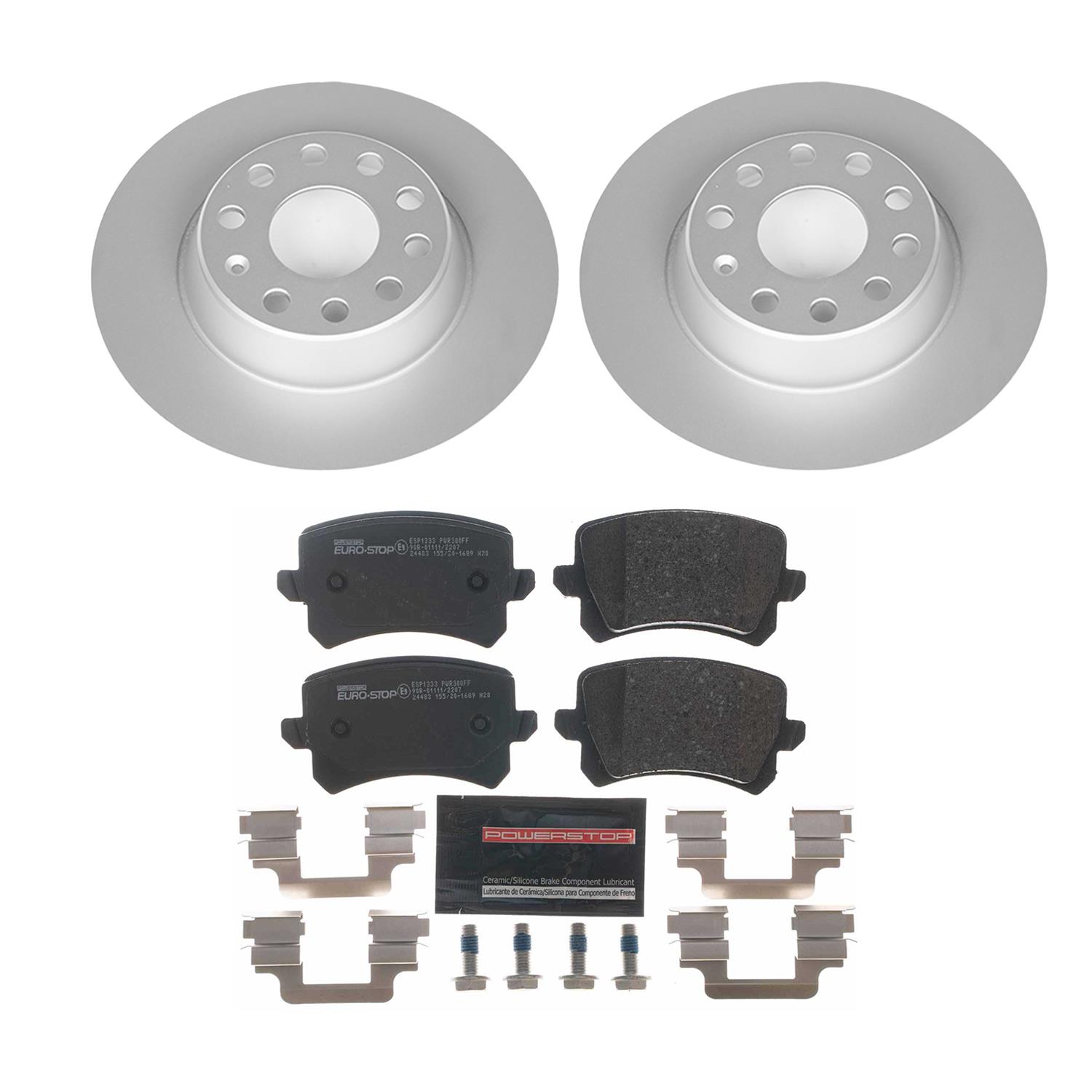 Power Stop 2009 Volkswagen Passat Front & Rear Euro-Stop Brake Kit (1x psbESK2259, 1x psbESK7811) thumbnail 9