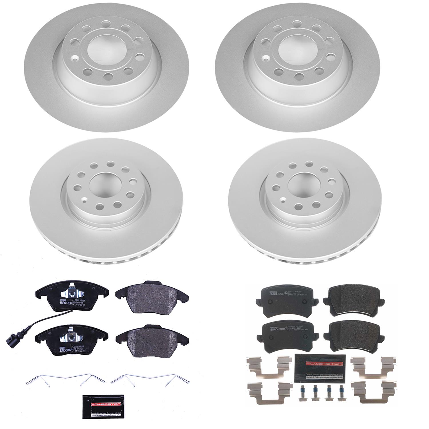 Power Stop 09-17 Volkswagen CC Front & Rear Euro-Stop Brake Kit (1x psbESK2259, 1x psbESK7324) thumbnail 6