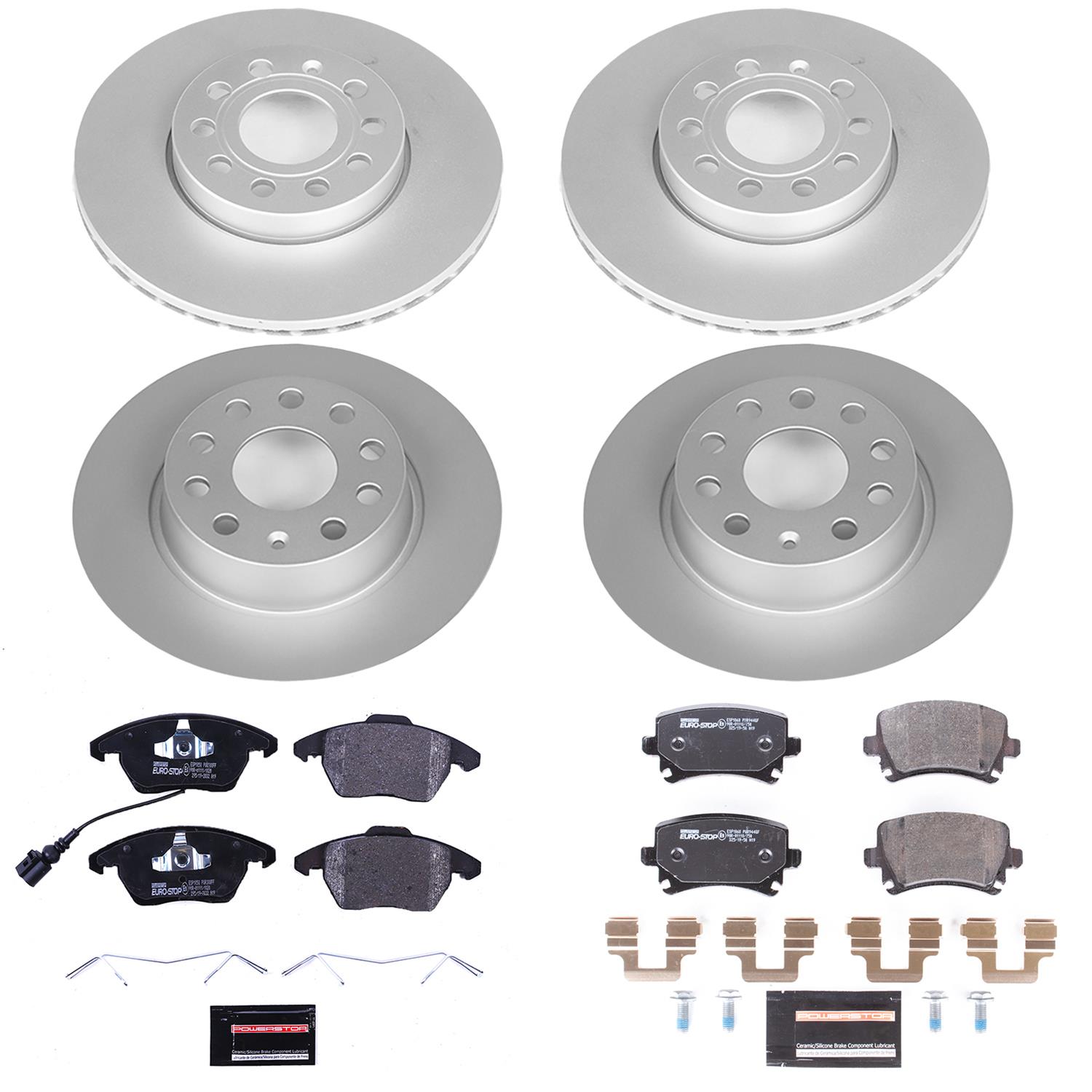 Power Stop 2010 Volkswagen Golf Front & Rear Euro-Stop Brake Kit (1x psbESK5666, 1x psbESK4623) thumbnail 3