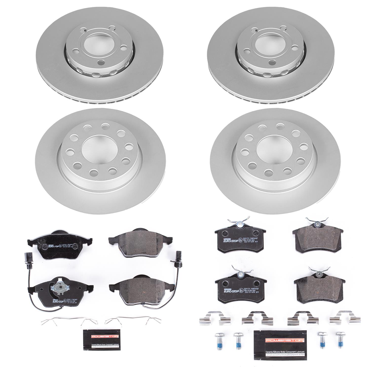 Power Stop 04-06 Audi A4 Quattro Front & Rear Euro-Stop Brake Kit (1x psbESK3109, 1x psbESK528) thumbnail 6