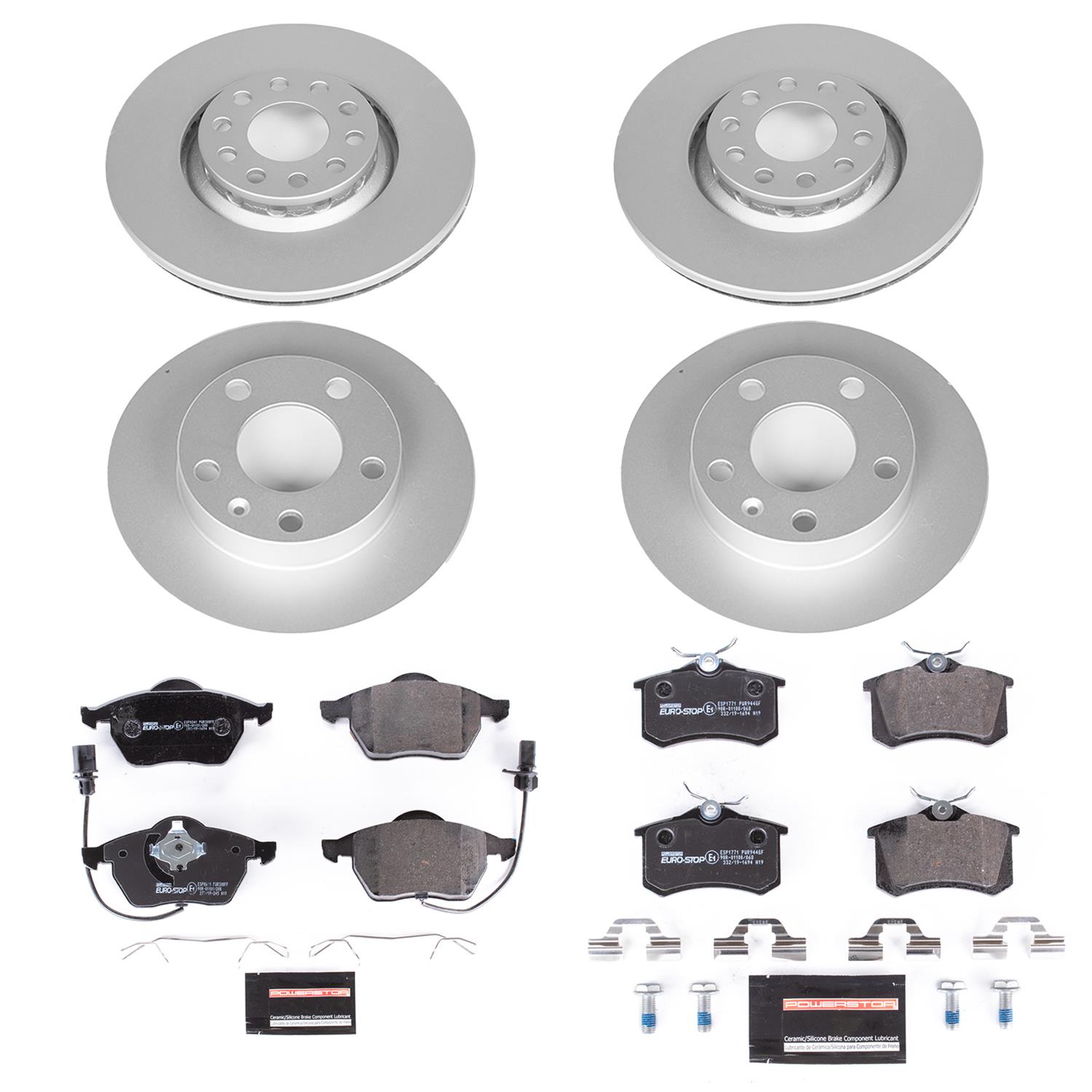 Power Stop 04-05 Audi A4 Quattro Front & Rear Euro-Stop Brake Kit (1x psbESK636, 1x psbESK3129) thumbnail 3