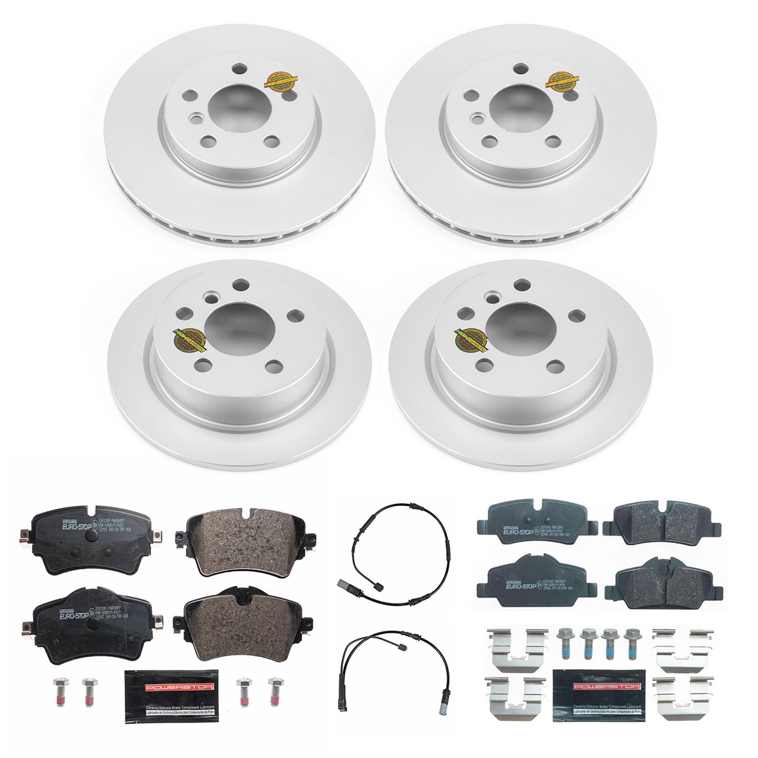 Power Stop 14-21 Mini Cooper Front & Rear Eurostop Brake Kit (1x psbESK7750, 1x psbESK7980) thumbnail 2