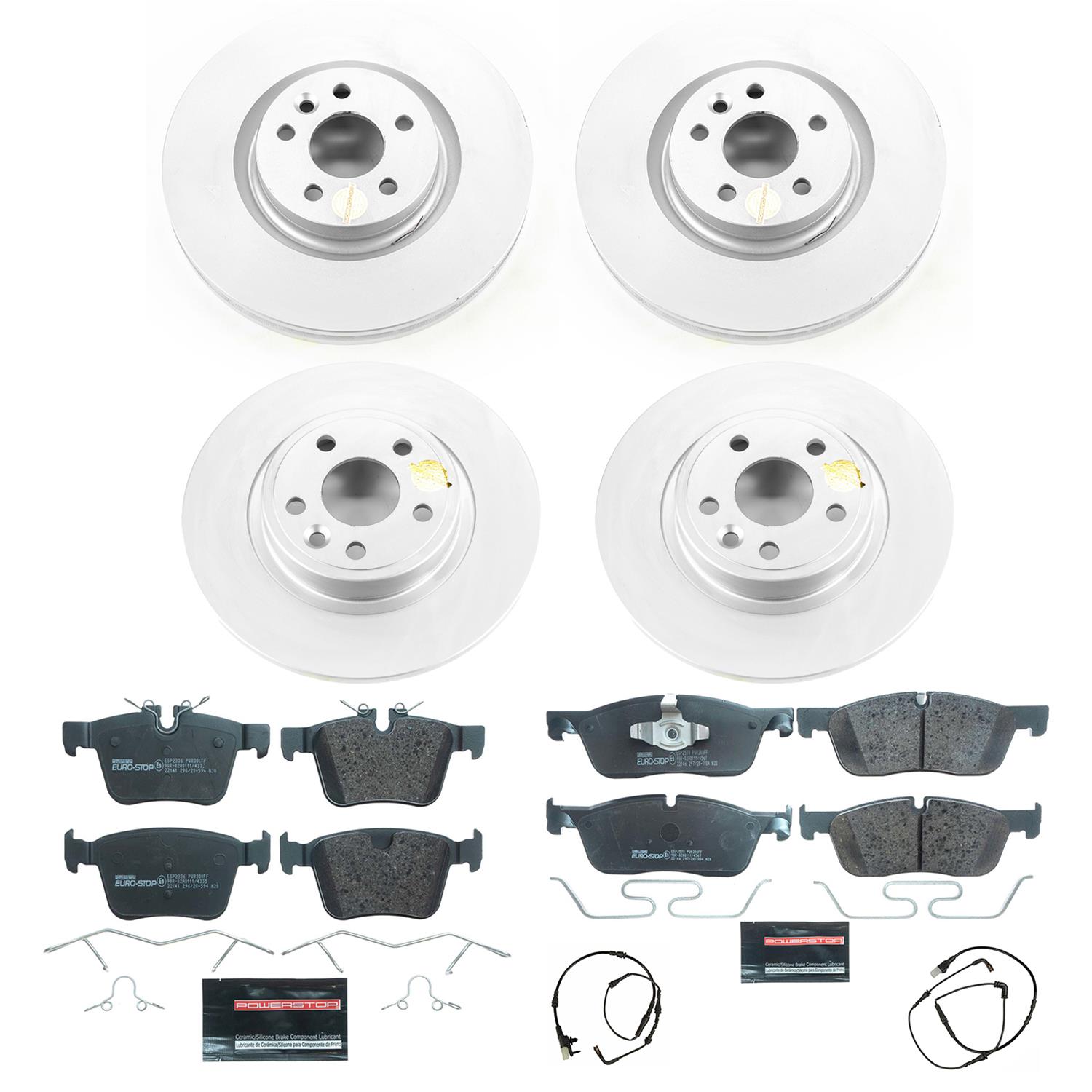 Power Stop 15-17 Land Rover Discovery Sport Front & Rear Euro-Stop Brake Kit (1x psbESK7991, 1x psbESK7995) thumbnail 2