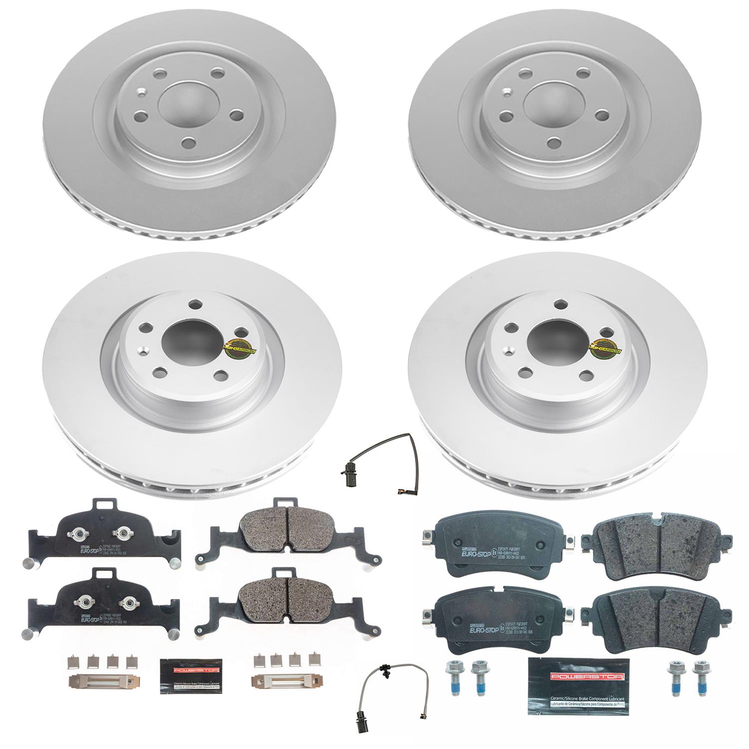 Power Stop 19-20 Audi A6 Quattro Front & Rear Euro-Stop Brake Kit (1x psbESK8043, 1x psbESK7648) thumbnail 5