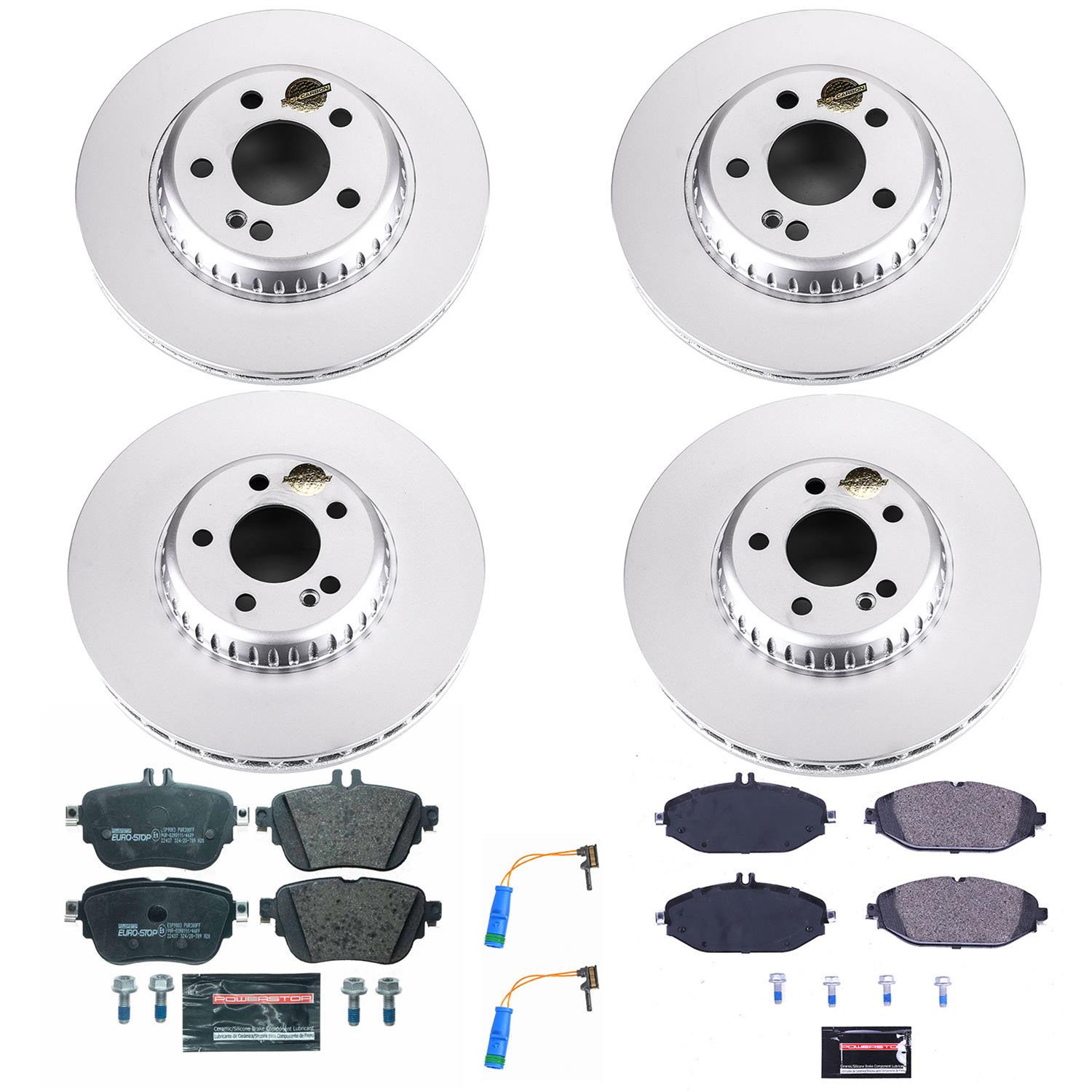 Power Stop 18-19 Mercedes-Benz E300 Front & Rear Euro-Stop Brake Kit (1x psbESK7963, 1x psbESK7968) thumbnail 5