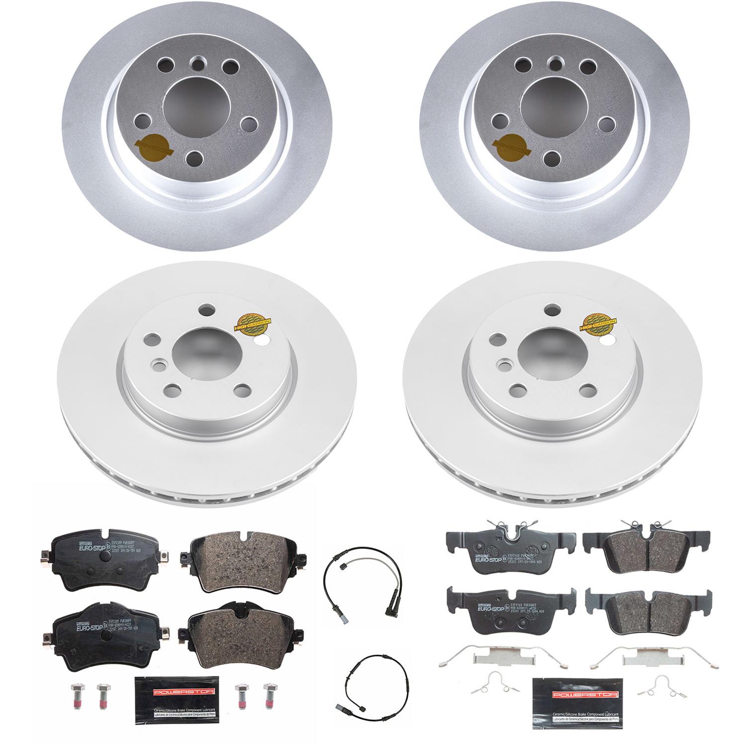 Power Stop 16-19 Mini Cooper Clubman Front & Rear Euro-Stop Brake Kit (1x psbESK8111, 1x psbESK7979) thumbnail 5