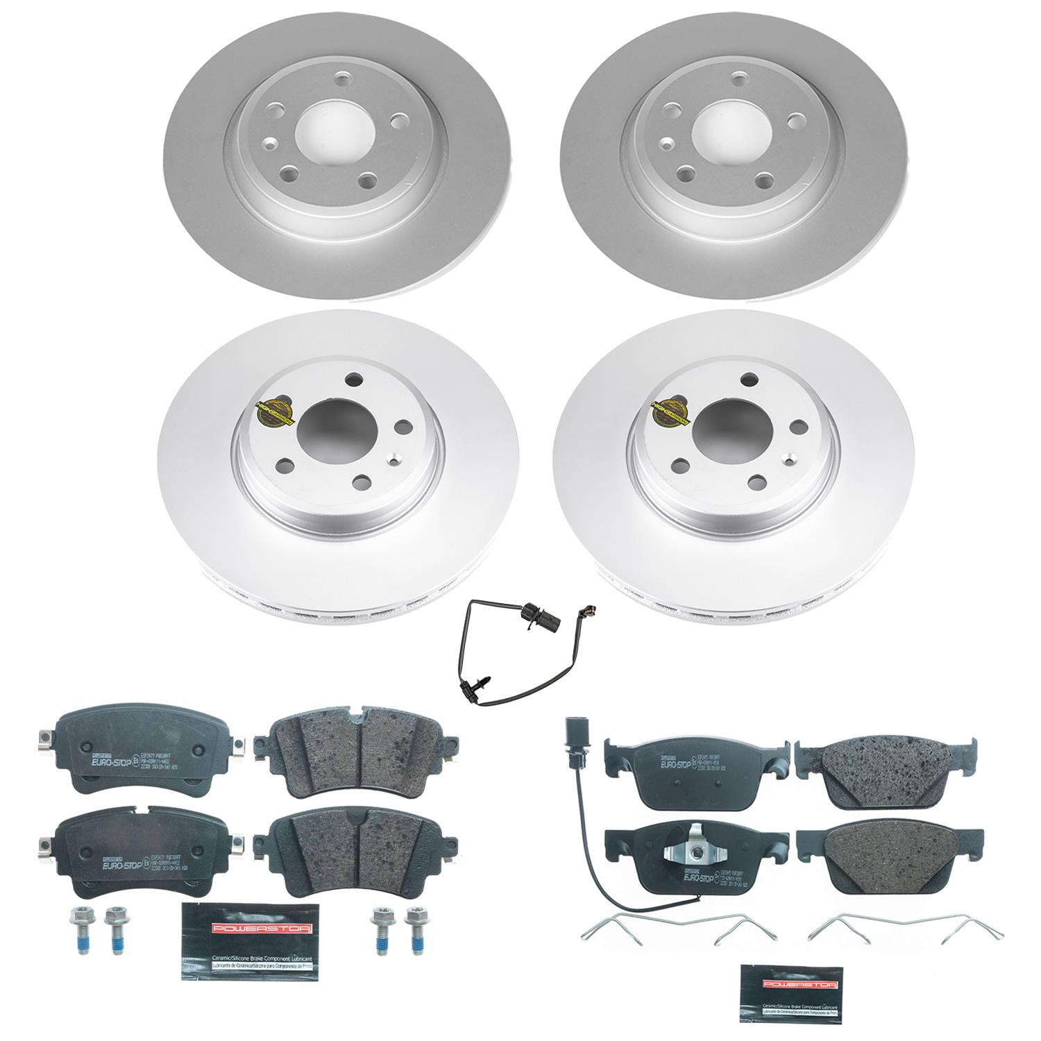 Power Stop 17-19 Audi A4 Front & Rear Euro-Stop Brake Kit (1x psbESK7860, 1x psbESK8091) thumbnail 5