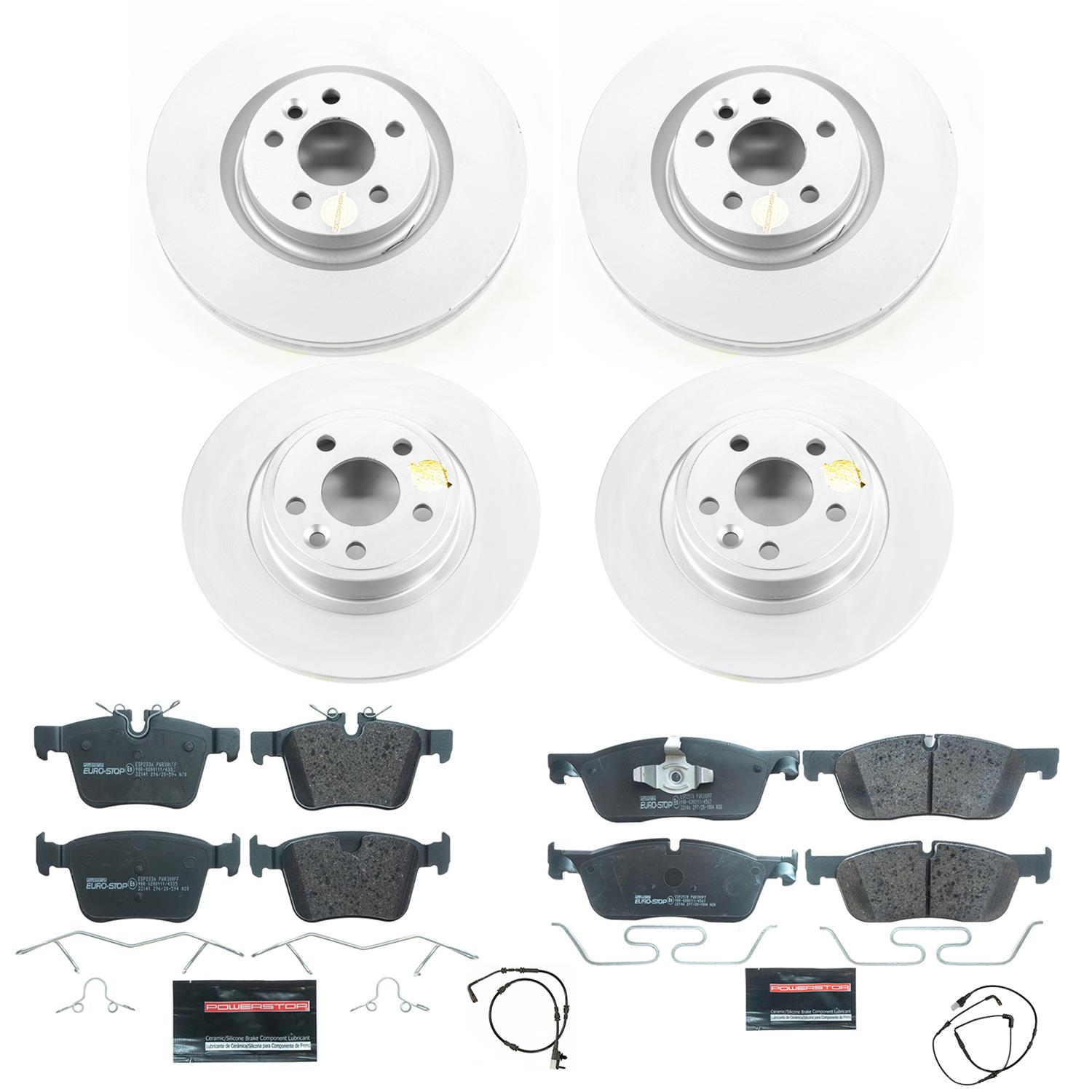 Power Stop 18-19 Land Rover Discovery Sport Front & Rear Euro-Stop Brake Kit (1x psbESK8109, 1x psbESK7991) thumbnail 5