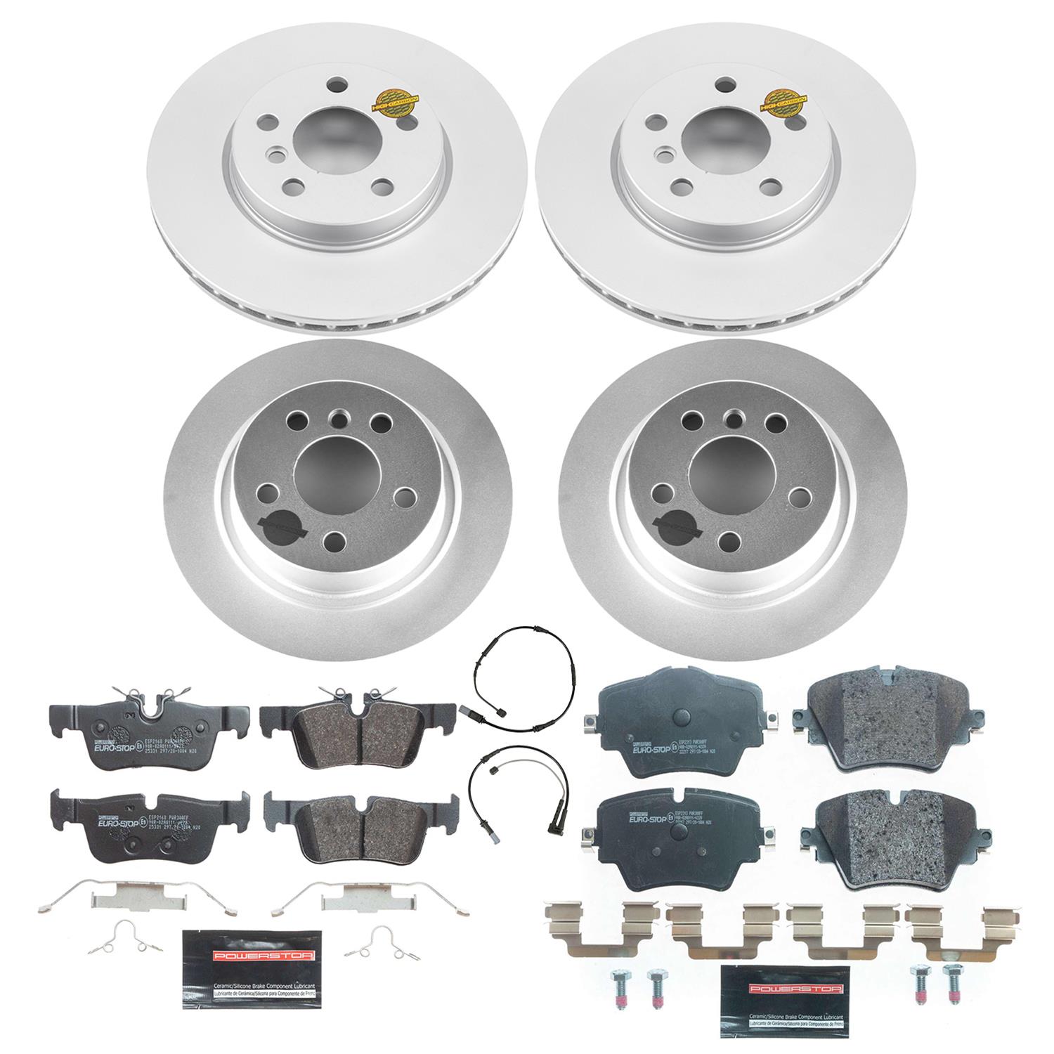 Power Stop 2019 Mini Cooper Clubman Front & Rear Euro-Stop Brake Kit (1x psbESK8111, 1x psbESK8323) thumbnail 5