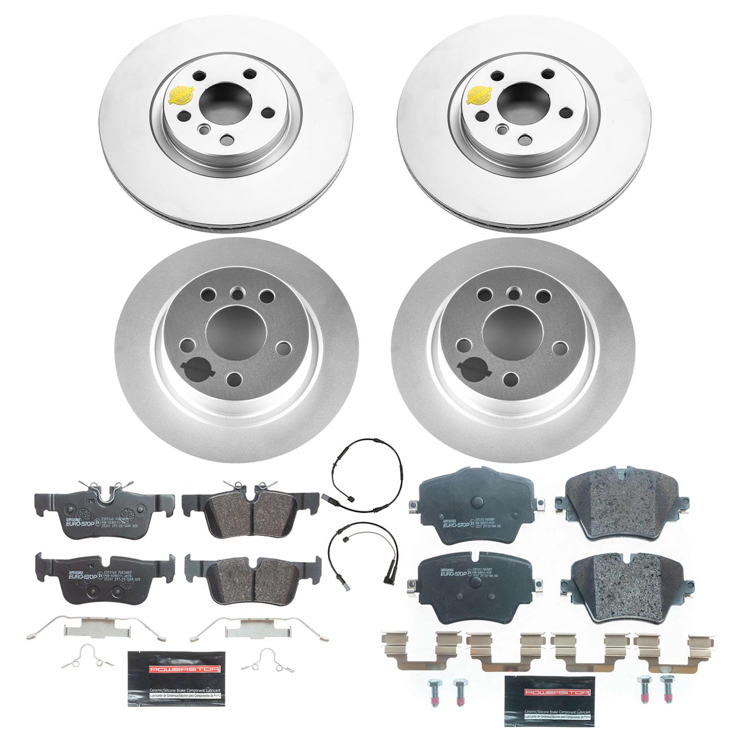 Power Stop 17-20 Mini Cooper Countryman Front & Rear Euro-Stop Brake Kit (1x psbESK7888, 1x psbESK8111) thumbnail 5