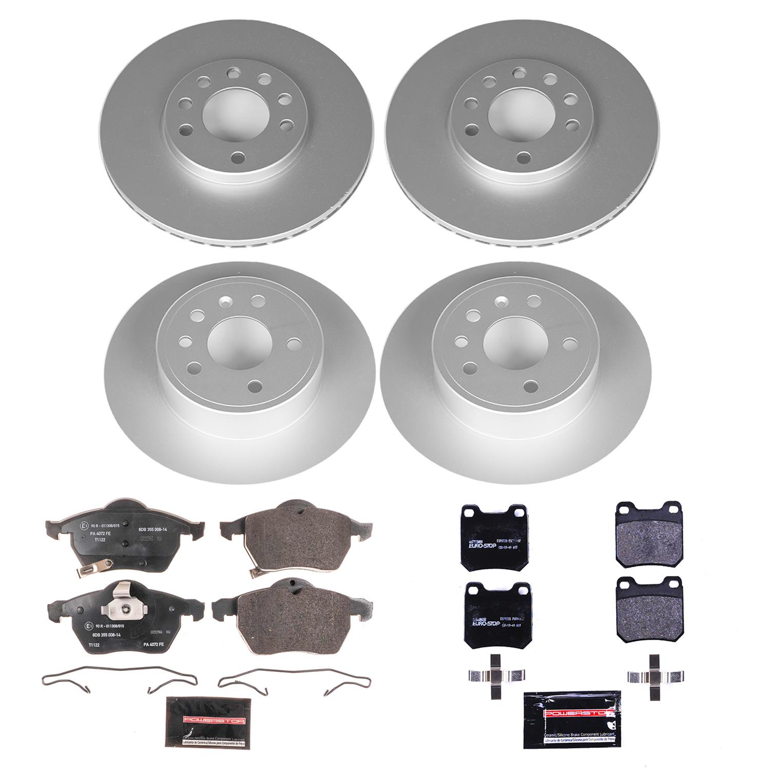 Power Stop 99-03 Saab 9-3 Front & Rear Euro-Stop Brake Kit (1x psbESK834, 1x psbESK831) thumbnail 6