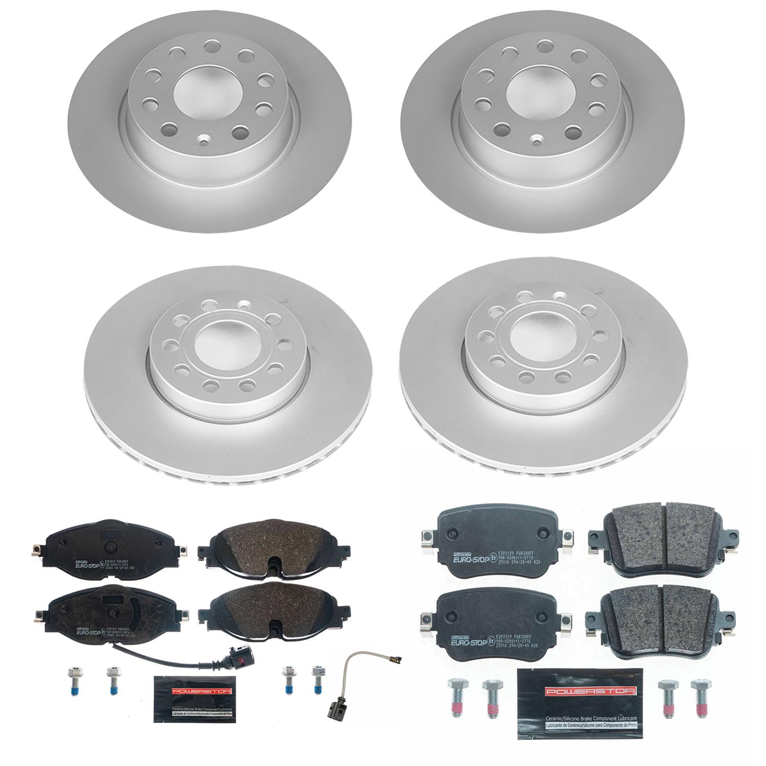 Power Stop 15-20 Volkswagen Golf Front & Rear Euro-Stop Brake Kit (1x psbESK7080, 1x psbESK7053) thumbnail 5