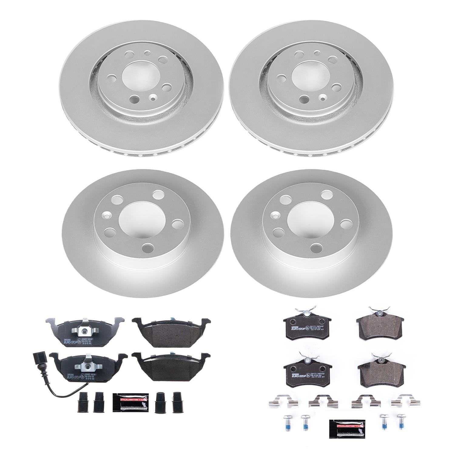 Power Stop 99-06 Volkswagen Beetle Front & Rear Euro-Stop Brake Kit (1x psbESK839, 1x psbESK847) thumbnail 4