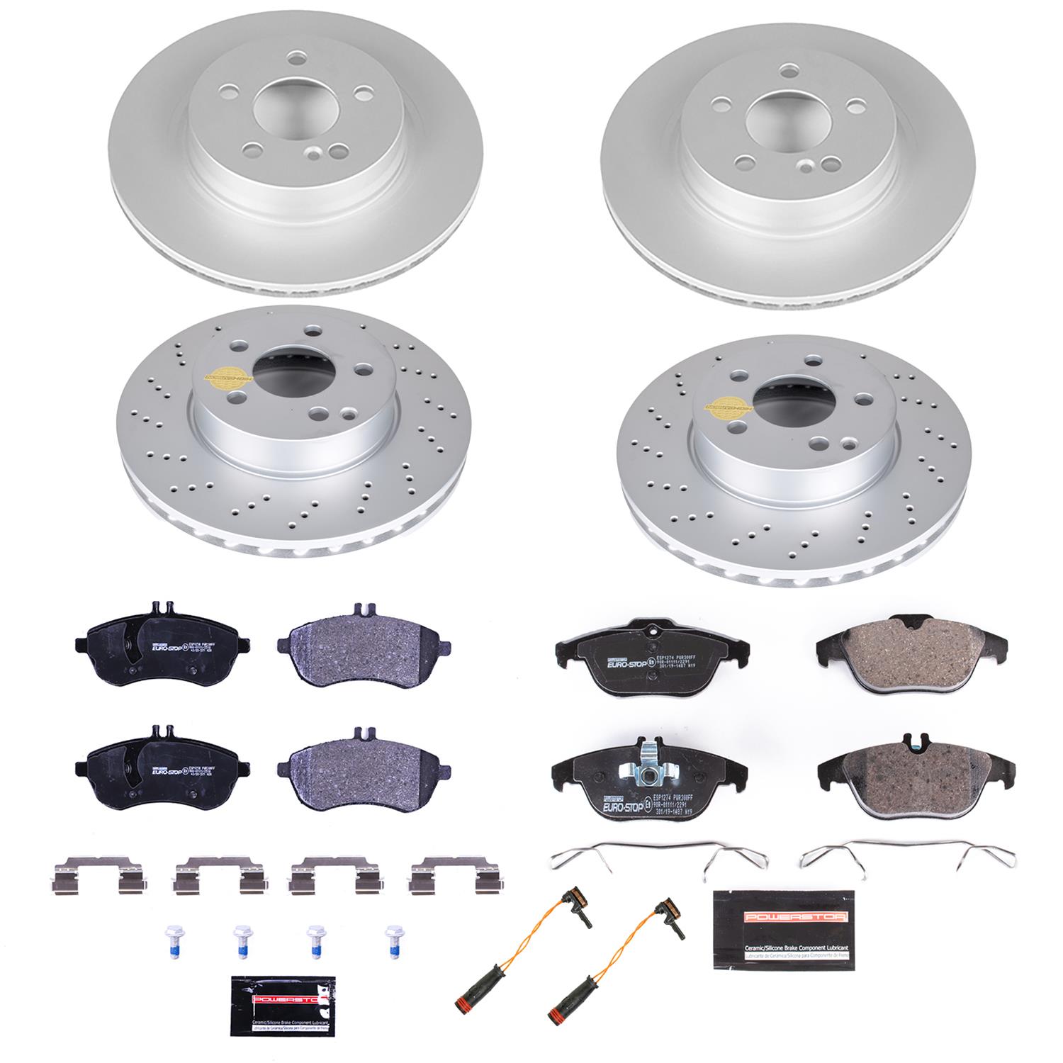 Power Stop 12-16 Mercedes-Benz C250 Front & Rear Euro-Stop Brake Kit (1x psbESK5626, 1x psbESK7766) thumbnail 6