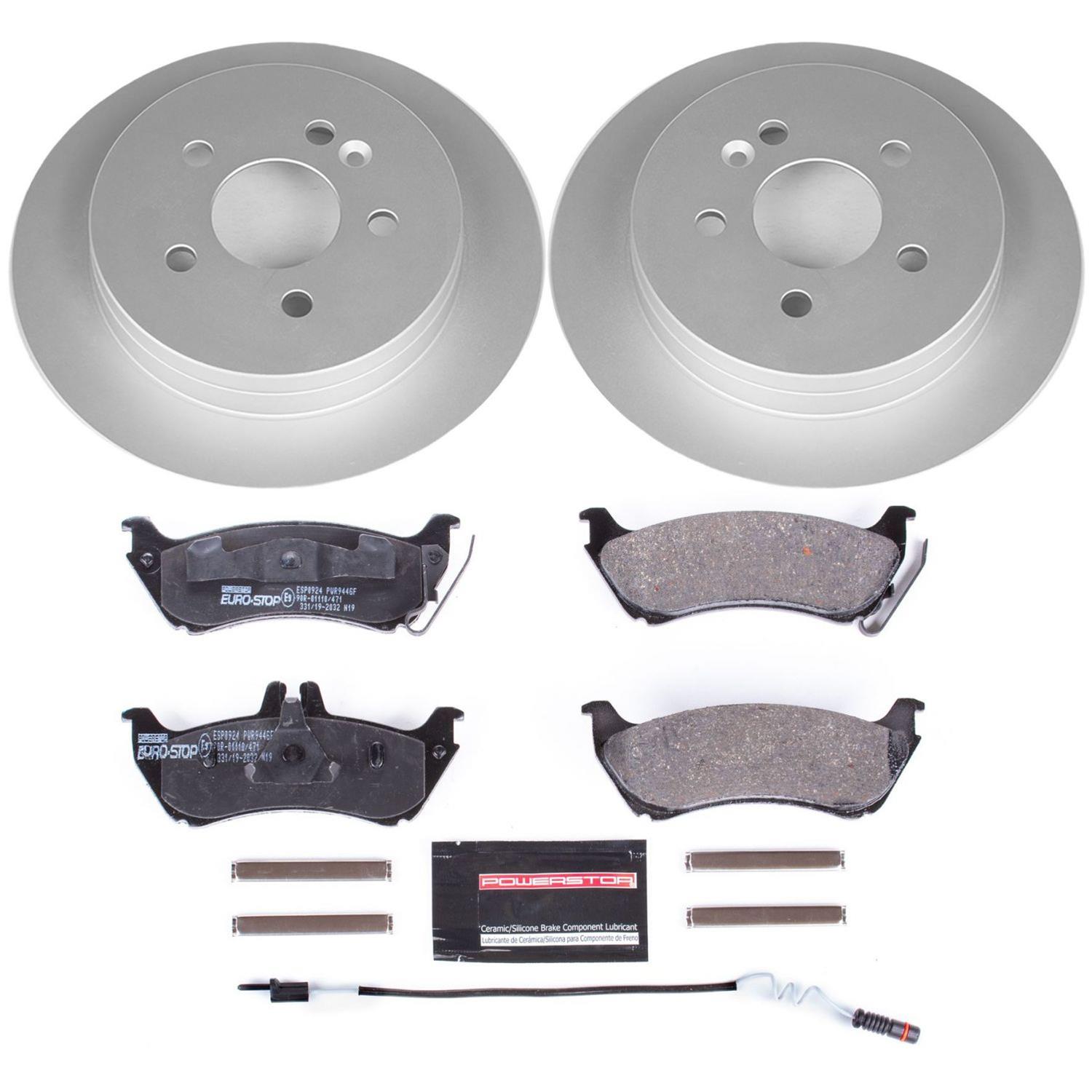 Power Stop 98-03 Mercedes-Benz ML320 Front & Rear Euro-Stop Brake Kit (1x psbESK866, 1x psbESK864) thumbnail 6