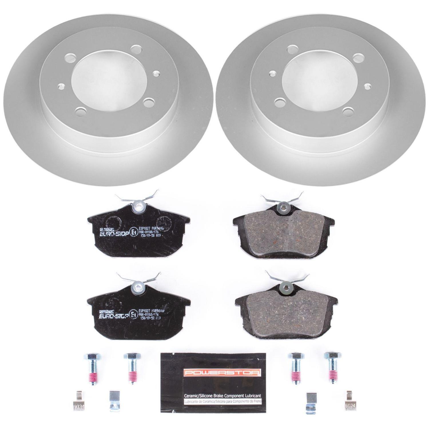 Power Stop 00-04 Volvo S40 Front & Rear Euro-Stop Brake Kit (1x psbESK913, 1x psbESK911) thumbnail 9