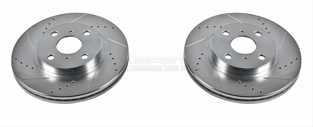 Power Stop JBR939XPR Rear Evolution Drilled /& Slotted Rotor Pair