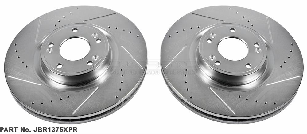 Power Stop JBR-1375XPR Power Stop Evolution Drilled and Slotted Rotors |  Summit Racing