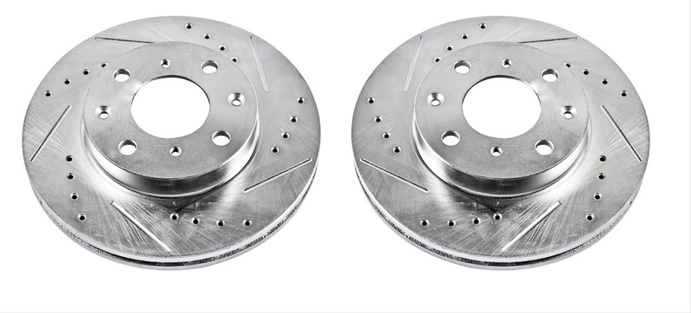 Powerstop Rotors Front Power Stop AR8655XPR Drilled & Slotted Rotors - Front Pair Evolution Drilled Rotors