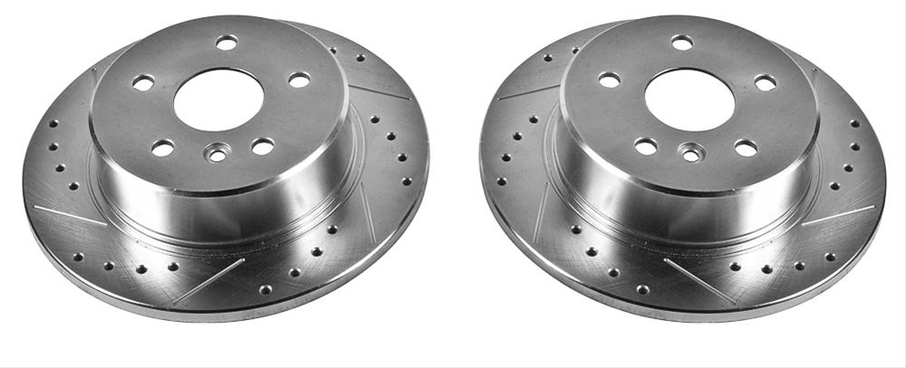 Power Stop 00-04 Toyota Avalon Rear Evolution Drilled & Slotted Rotors - Pair thumbnail 4