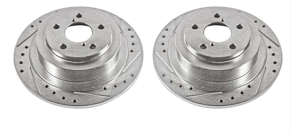 Power Stop 03-06 Subaru Baja Rear Evolution Drilled & Slotted Rotors - Pair thumbnail 4