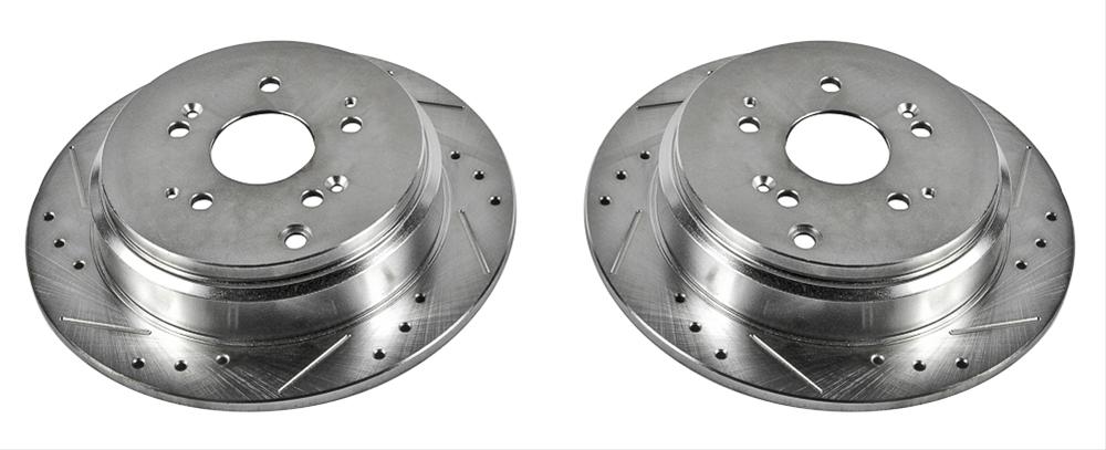 Power Stop 02-04 Honda Odyssey Rear Evolution Drilled & Slotted Rotors - Pair thumbnail 4