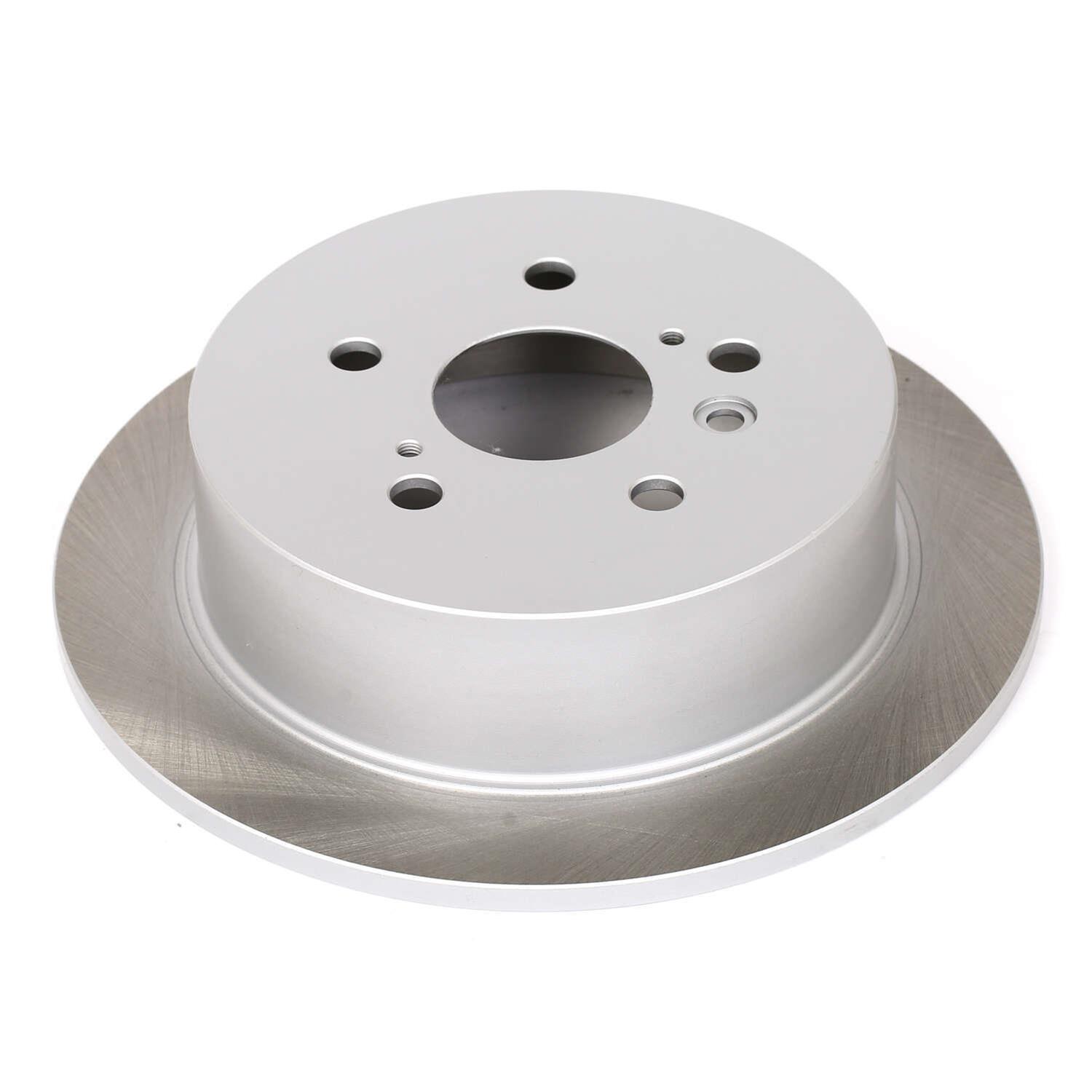 PowerStop Coated Hat and Edge Rotors JBR1153SCR Brake Rotor, Rotor, Solid Surface, Iron, Gray/Silver Coated, 11.34 in. O.D., Rear, Lexus, Toyota, Each thumbnail 2