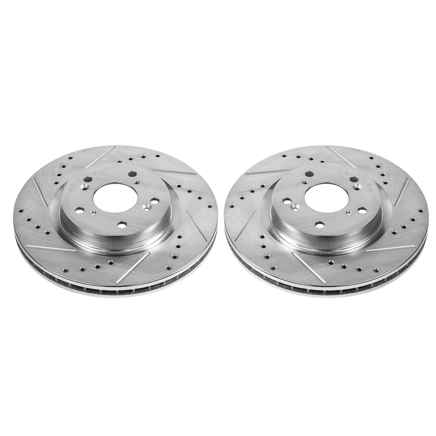 Power Stop JBR1555XPR Power Stop Evolution Drilled and Slotted Rotors