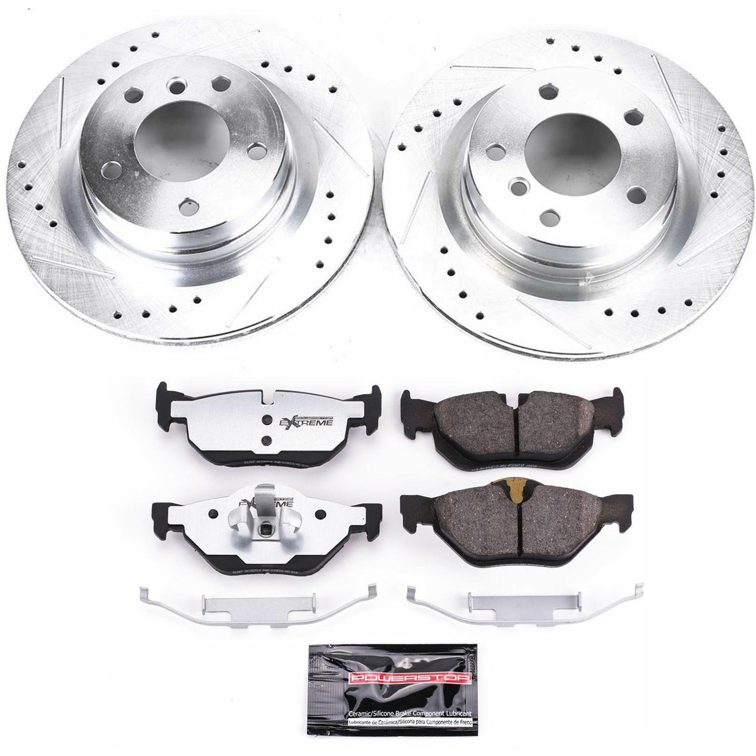 Power Stop 2007 BMW 328i Front & Rear Z26 Street Warrior Brake Kit (1x psbK4590-26, 1x psbK044-26) thumbnail 5