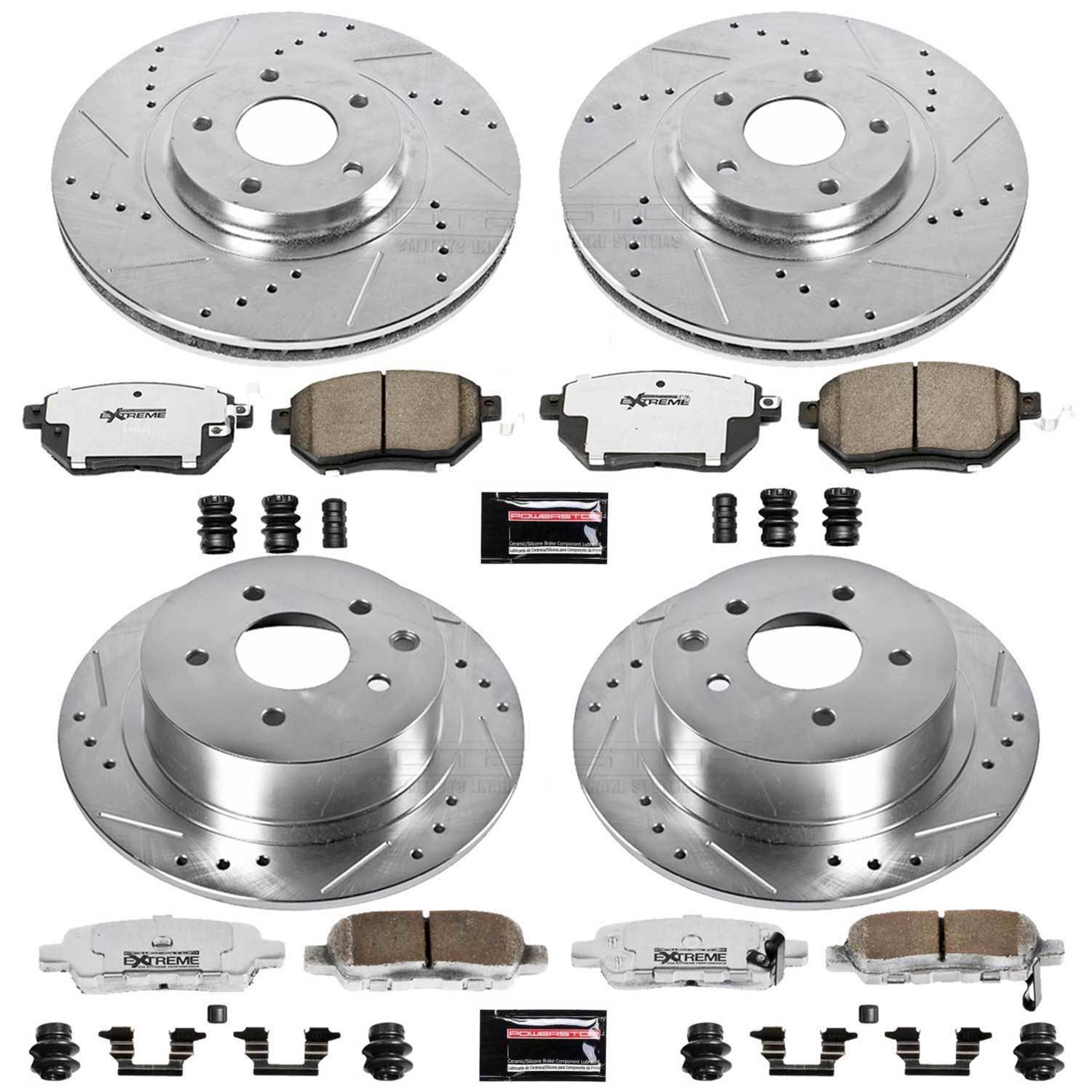 Power Stop 05-06 Nissan Altima Front & Rear Z26 Street Warrior Brake Kit (1x psbK091-26, 1x psbK098-26) thumbnail 2