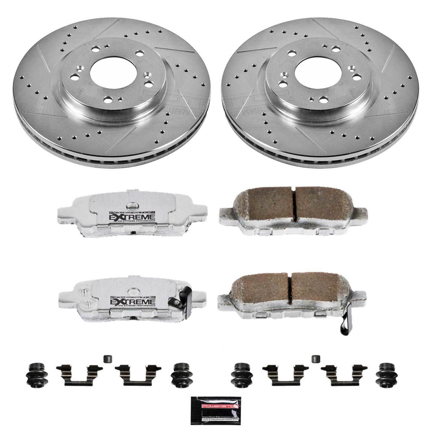 Power Stop 02-06 Nissan Altima Front & Rear Z26 Street Warrior Brake Kit (1x psbK2282-26, 1x psbK098-26) thumbnail 9