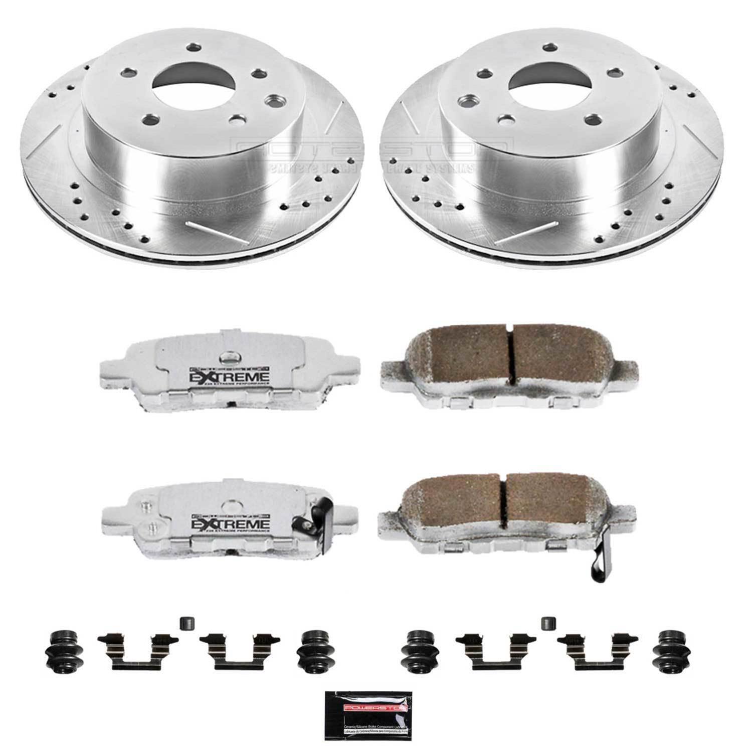 Power Stop 03-05 Infiniti G35 Front & Rear Z26 Street Warrior Brake Kit (1x psbK3140-26, 1x psbK103-26) thumbnail 9