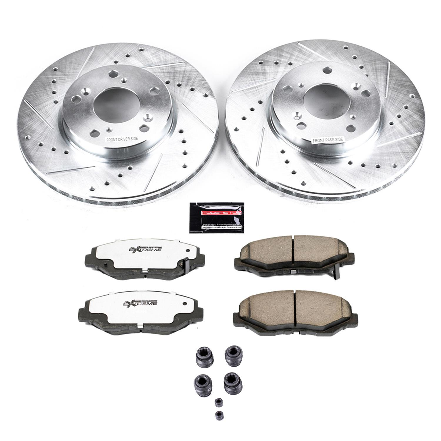 Power Stop 02-04 Honda CR-V Front & Rear Z26 Street Warrior Brake Kit (1x psbK6172-26, 1x psbK1043-26) thumbnail 8