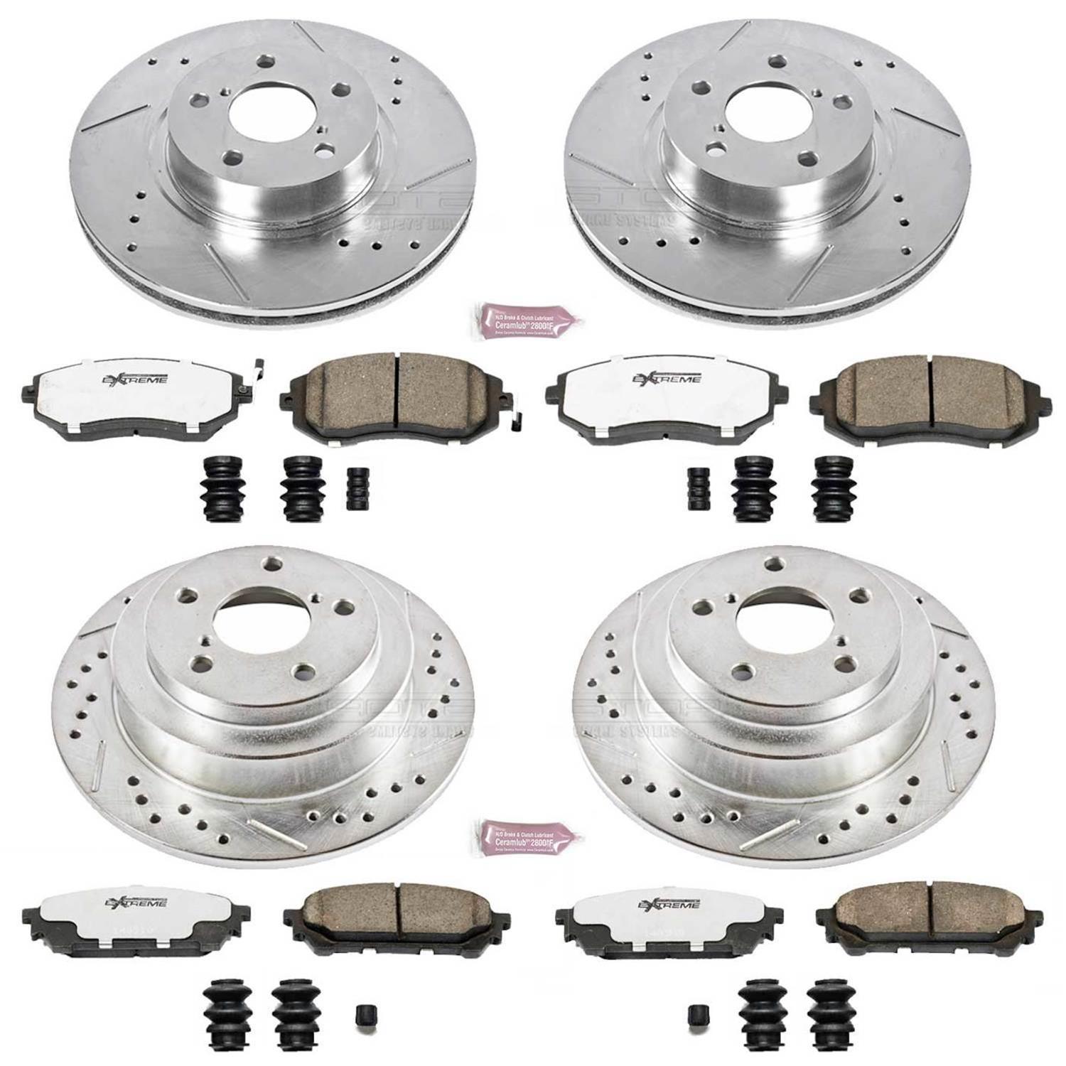Power Stop 05-06 Saab 9-2X Front & Rear Z26 Street Warrior Brake Kit (1x psbK447-26, 1x psbK1124-26) thumbnail 4
