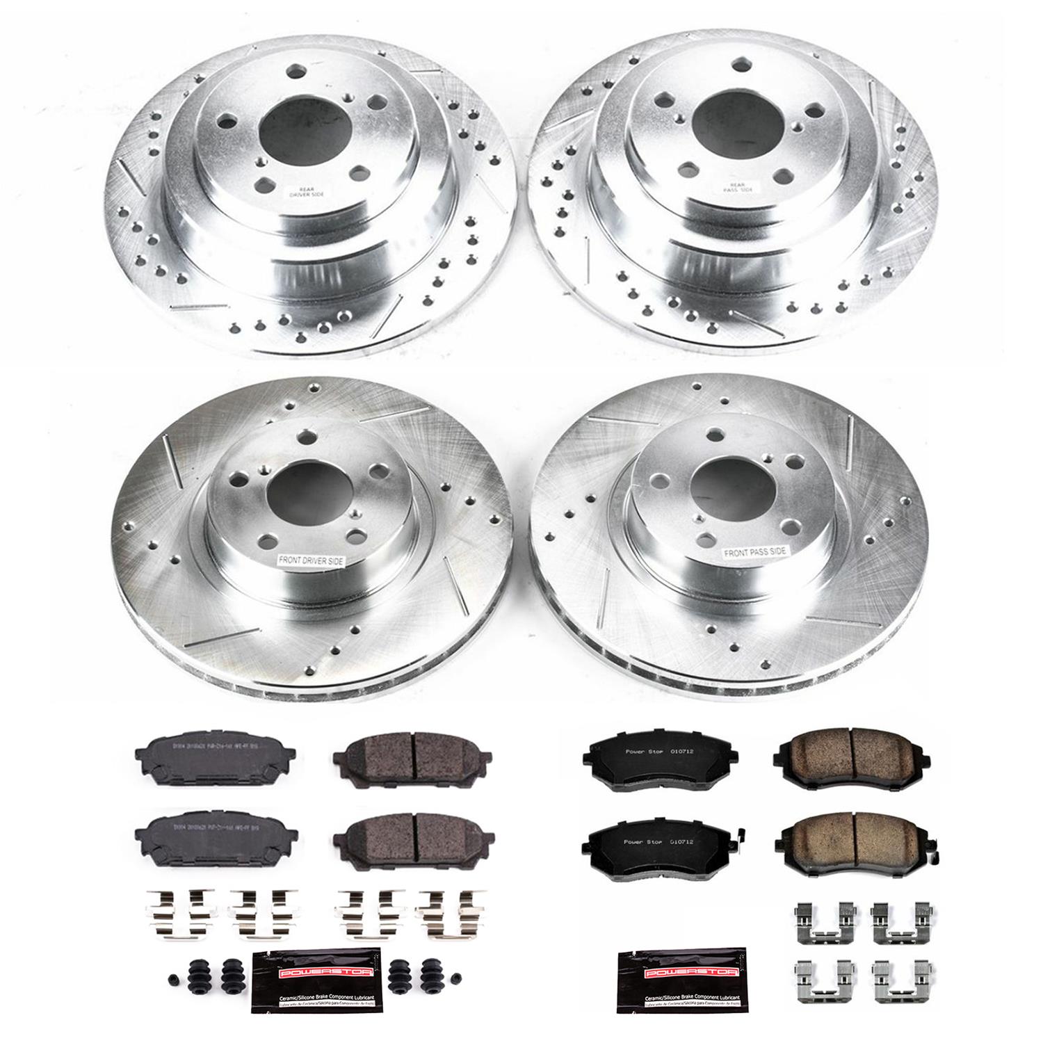 Power Stop 05-06 Saab 9-2X Front & Rear Z23 Evolution Sport Brake Kit (1x psbK447, 1x psbK1124) thumbnail 6