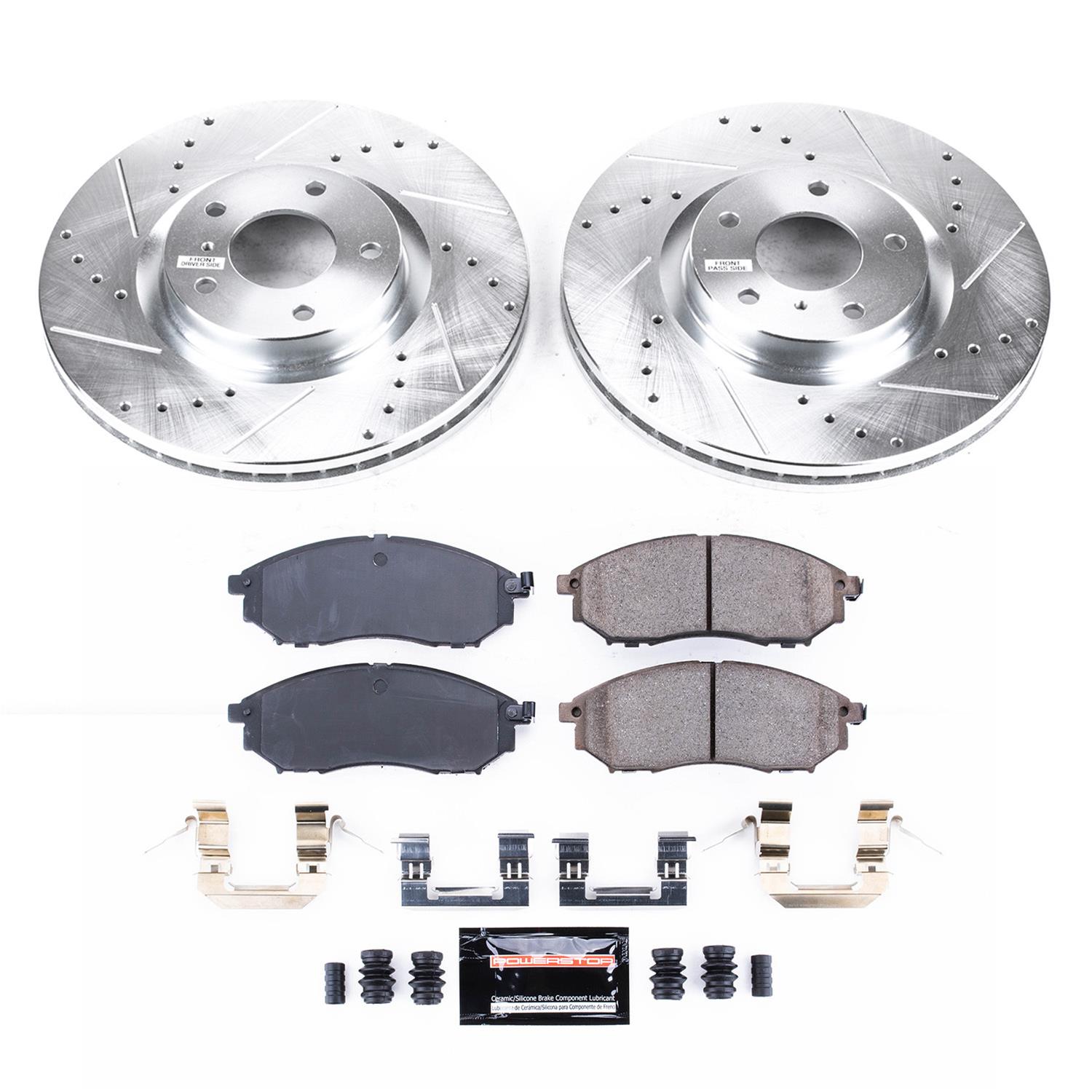 Power Stop 11-12 Infiniti G25 Front & Rear Z23 Evolution Sport Brake Kit w/Calipers (1x psbK179, 1x psbK112, 1x psbS6036, 1x psbS2870B) thumbnail 3