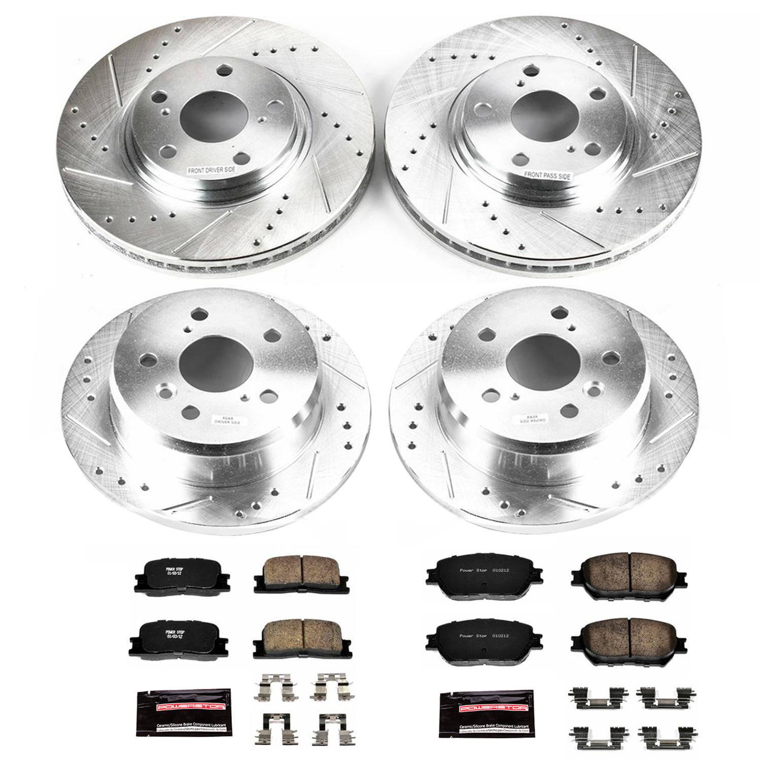 Power Stop 02-04 Toyota Camry Front & Rear Z23 Evolution Sport Brake Kit (1x psbK1143, 1x psbK2418) thumbnail 4