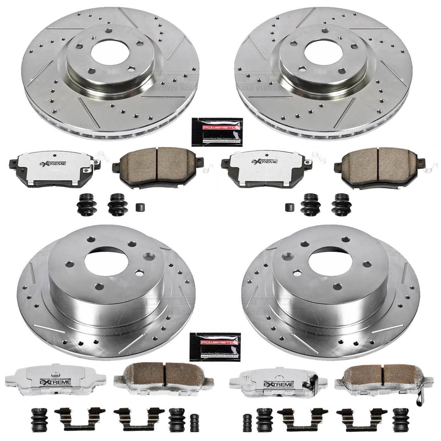 Power Stop 07-08 Nissan Maxima Front & Rear Z26 Street Warrior Brake Kit (1x psbK116-26, 1x psbK098-26) thumbnail 3