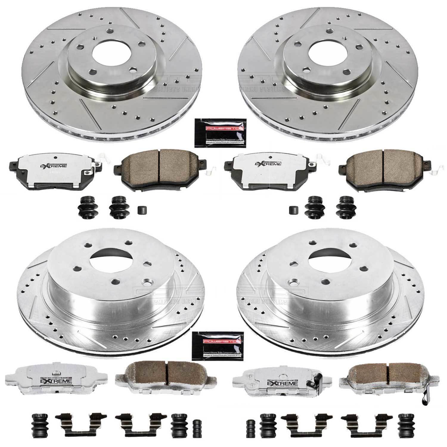 Power Stop 06-07 Nissan Murano Front & Rear Z26 Street Warrior Brake Kit (1x psbK116-26, 1x psbK2427-26) thumbnail 4