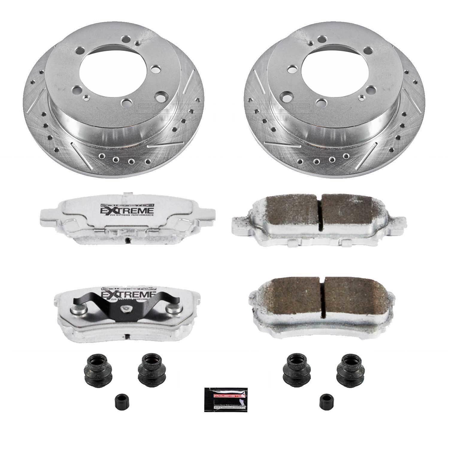 Power Stop 04-06 Mitsubishi Lancer Front & Rear Z26 Street Warrior Brake Kit (1x psbK1678-26, 1x psbK1202-26) thumbnail 9